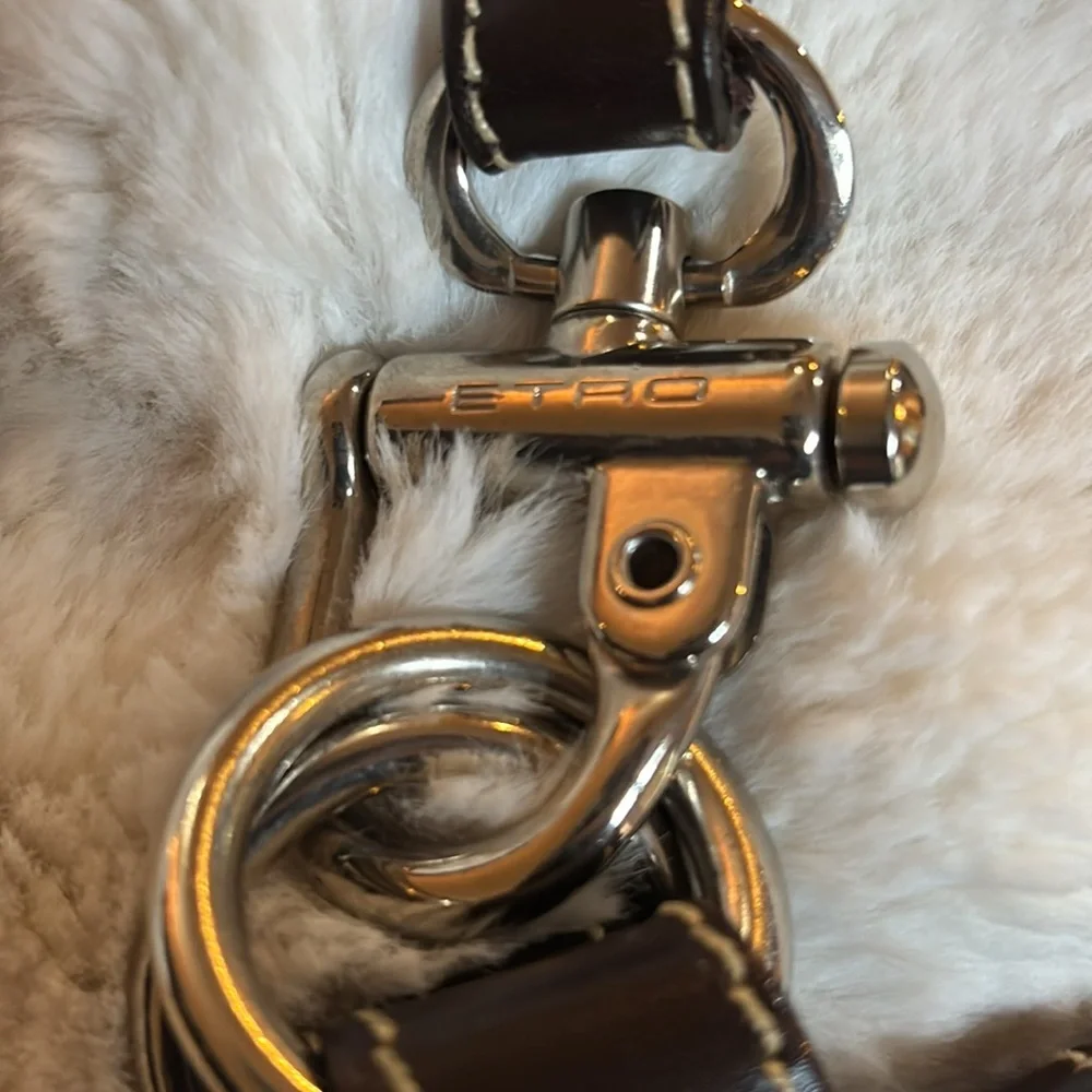 ETRO PRISTINE Elegant Brown Paisley Bag - Picture 3 of 10